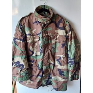 Men's Camouflage Coat SZ M Hunting Military Field Jacket With Liner Cold Weather
